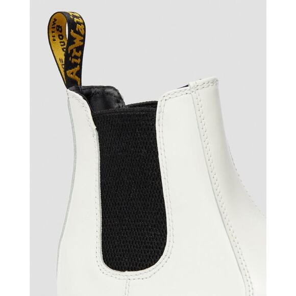 Dr. Martens 2976 Smooth Leather Platform Chelsea Boots - 8 White - Picture 6 of 7